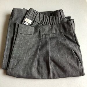 A New Day Gray w/Cream Stripe Wide Leg Trousers - Size 17